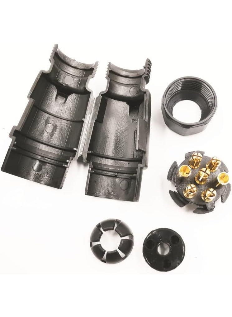 Bluejw 12V Trailer Plug and Socket Kit, 7 Pin Trailer Plug and 7 Pin Trailer Socket Waterproof Trailer Male and Female, Trailer Plug Socket For Boat Trailer Truck RV Cars Caravan Adapter - Image 5
